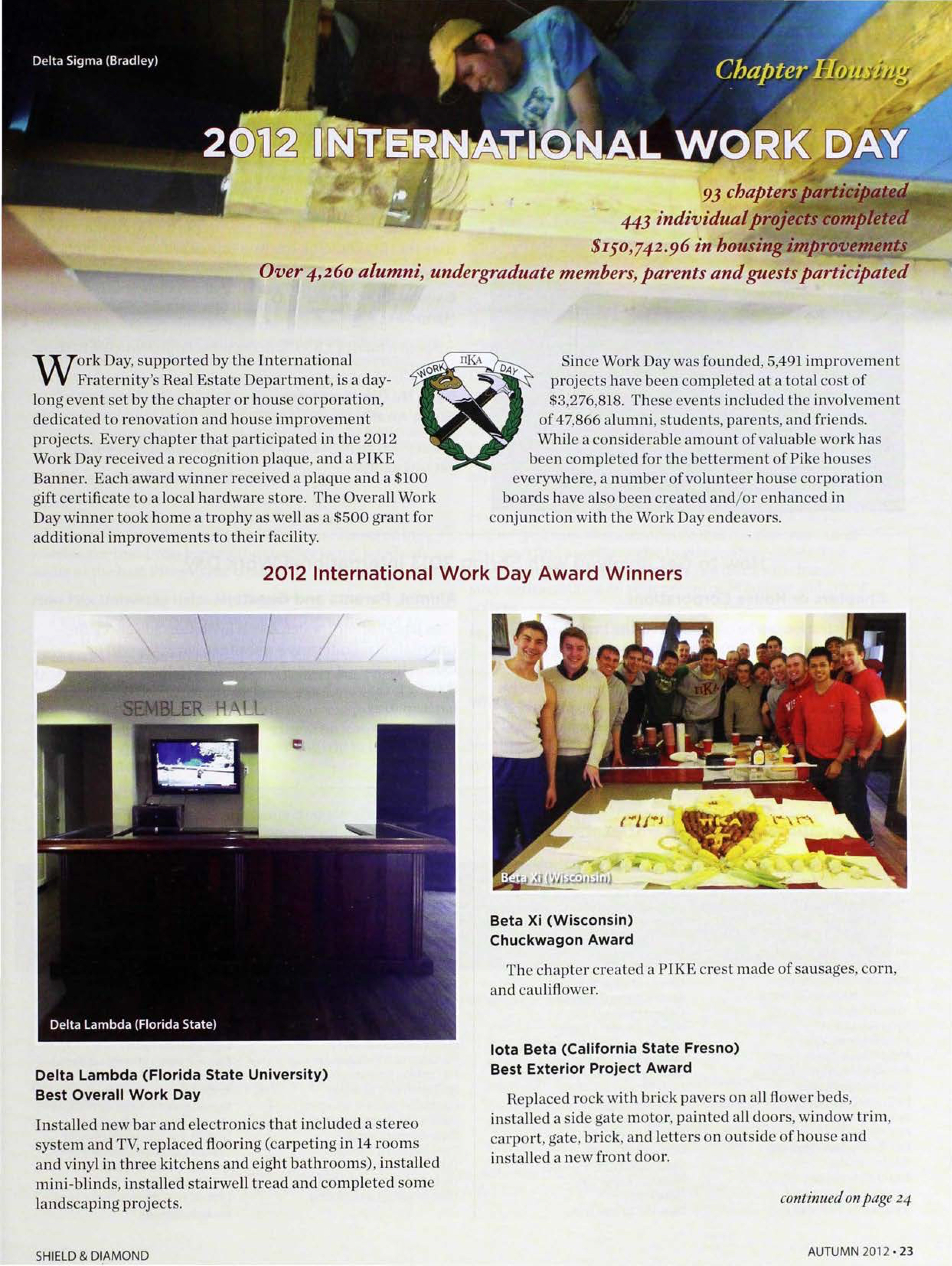 Chapter Housing: 2012 International Work Day, Autumn 2012